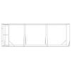 vidaXL Perrera de exterior acero galvanizado plateado 6x2x2 m