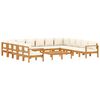 vidaXL Set de sof&aacute;s de jard&iacute;n con cojines 10 pzas madera maciza acacia