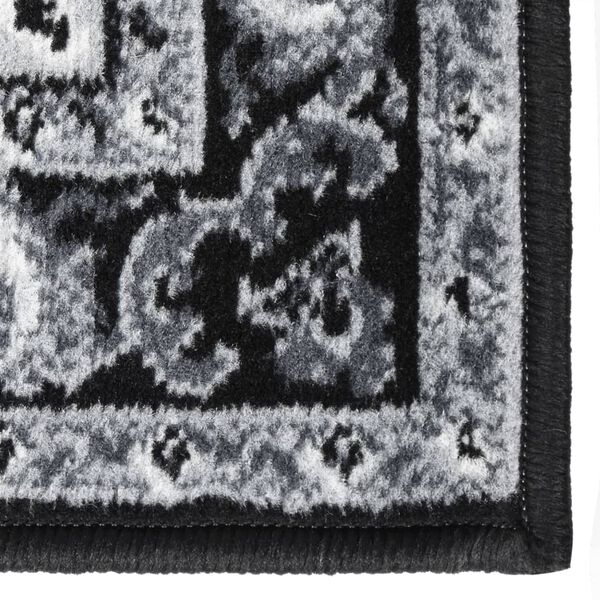 vidaXL Alfombra de pasillo BCF negro 80x500 cm