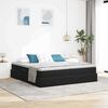 vidaXL Cama con almacenamiento y colch&oacute;n Negro 180 x 200 cm Terciopelo