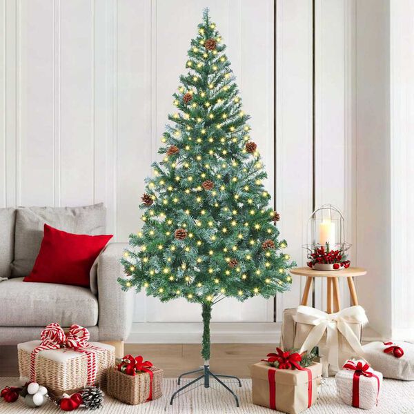 vidaXL &Aacute;rbol de Navidad artificial Verde 180 cm PVC y acero
