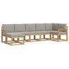 vidaXL Conjunto de sof&aacute;s de exterior 7 uds. Blanco y Gris Claro
