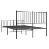 vidaXL Estructura cama sin colch&oacute;n con estribo metal negro 120x190 cm