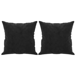 vidaXL Cojines decorativos 2 uds terciopelo negro 40x40 cm
