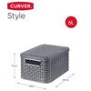 Curver Cajas de almacenaje con tapa Style 3 uds antracita S 6L