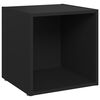 vidaXL Muebles para TV 4 uds madera contrachapada negro 37x35x37 cm