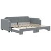 vidaXL Sof&aacute; cama nido tela gris claro 100x200 cm