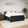vidaXL Cama box spring con colch&oacute;n terciopelo negro 180x200 cm