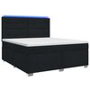 vidaXL Cama box spring con colch&oacute;n Negro 140 x 190 cm Tela
