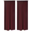 vidaXL Cortinas opacas 2 uds doble capa 140x245 borgo&ntilde;a ahorro energ&iacute;a
