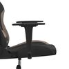 vidaXL Silla gaming de masaje tela crema y gris taup&eacute;