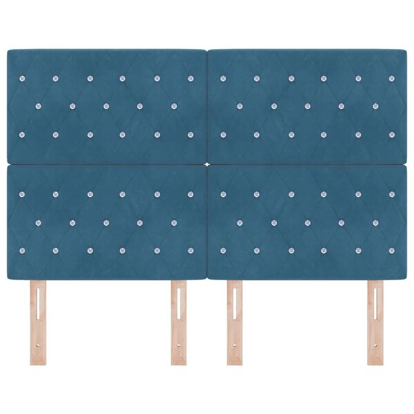 vidaXL Cabecero Azul Oscuro 144 cm Terciopelo