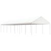 vidaXL Cenador con techo polietileno blanco 15,61x4,08x3,22 m