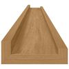 vidaXL Estante de pared con estante 2 pcs Marr&oacute;n 115 x 9 x 3 cm