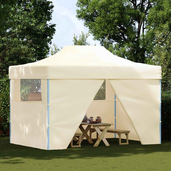 vidaXL Carpa de Fiesta Crema 280 x 410 x 315 cm Tela Oxford