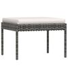 vidaXL Set de muebles de jard&iacute;n 6 pzas y cojines rat&aacute;n sint&eacute;tico gris