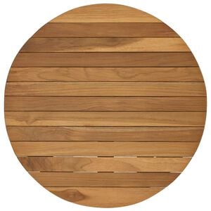 vidaXL Encimera &Oslash; 50 x 3,5 Redondo Madera de teca maciza Natural