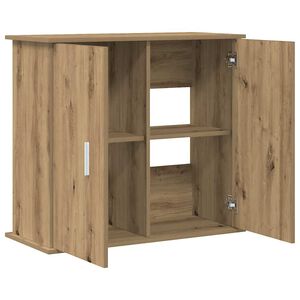 vidaXL Soporte para acuario de roble artesanal, 81 x 36 x 73 cm, madera de ingenier&iacute;a