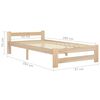 vidaXL Estructura de cama con 2 cajones madera maciza pino 90x200 cm
