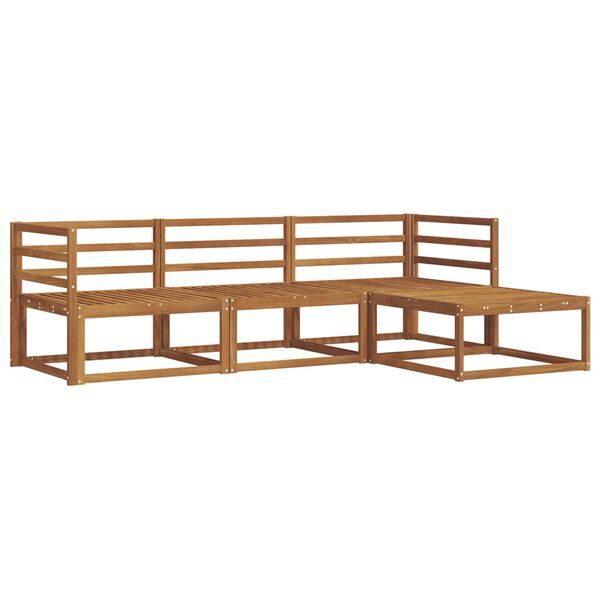 vidaXL Conjunto de sof&aacute;s de exterior 4 pcs Natural