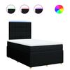 vidaXL Cama box spring con colch&oacute;n tela negro 120x190 cm
