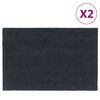 vidaXL Felpudos 2 unidades fibra de coco gris oscuro 40x60 cm
