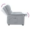 vidaXL Sill&oacute;n elevable tela gris claro