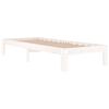 vidaXL Estructura de cama individual sin colch&oacute;n blanco 75x190 cm