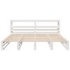 vidaXL Cama sin colch&oacute;n madera maciza de pino blanca 180x200 cm