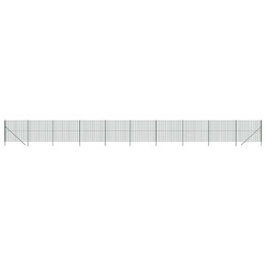 vidaXL Cerca de alambre de acero galvanizado verde 1,6x25 m