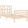 vidaXL Estructura de cama con cabecero madera maciza