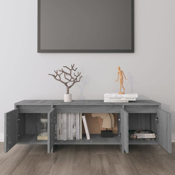 vidaXL Mueble de TV madera contrachapada gris Sonoma 120x30x40,5 cm
