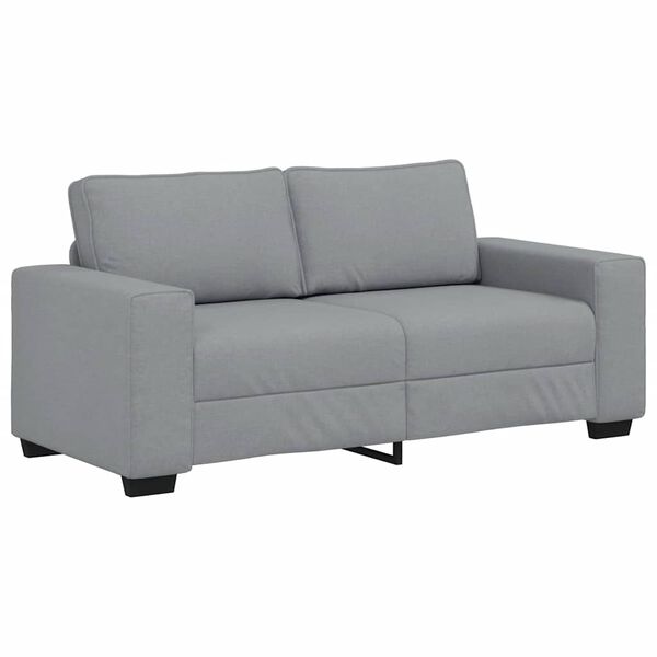 vidaXL Sof&aacute; de 2 plazas de tela gris claro 180x77x82 cm