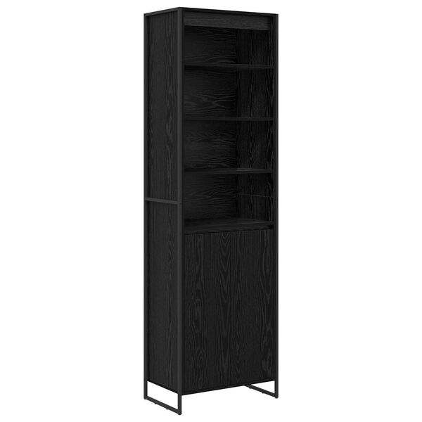 vidaXL Gabinetes Altos 2 pcs Roble Negro 60 x 36 x 200 cm