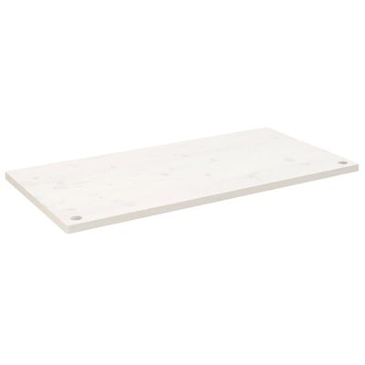vidaXL Tablero de escritorio madera maciza pino blanco 100x50x2,5 cm
