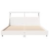 vidaXL Estructura de cama sin colch&oacute;n madera maciza blanca 120x190 cm