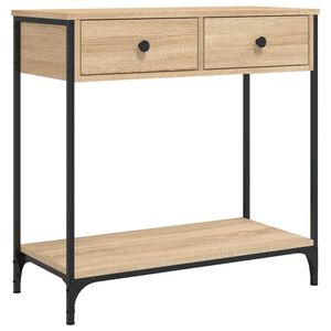 vidaXL Mesa consola madera de ingenier&iacute;a roble Sonoma 75x34,5x75 cm