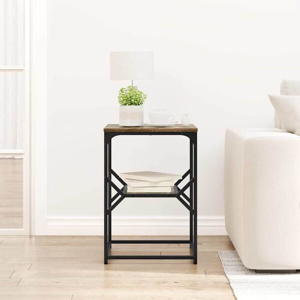 vidaXL Mesa lateral Roble ahumado 41 x 40 x 60 cm