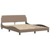 vidaXL Cama con colch&oacute;n Hvar cuero sint&eacute;tico capuchino 160x200 cm