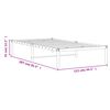 vidaXL Estructura de cama sin colch&oacute;n metal blanco 107x203 cm