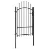 vidaXL Puerta de jard&iacute;n Woerden acero 1x1,7 m negro