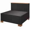 vidaXL Set muebles de jard&iacute;n 8 piezas y cojines rat&aacute;n sint&eacute;tico negro
