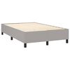 vidaXL Cama box spring con colch&oacute;n tela y LED gris claro 120x200 cm