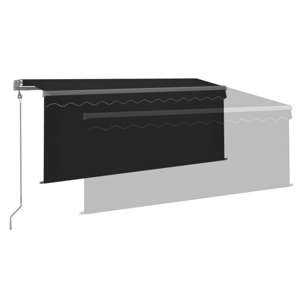 vidaXL Toldo autom&aacute;tico retr&aacute;ctil con persiana gris antracita 3x2,5m