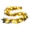 vidaXL Guirnalda de Navidad con luces LED PVC verde 2,7 m