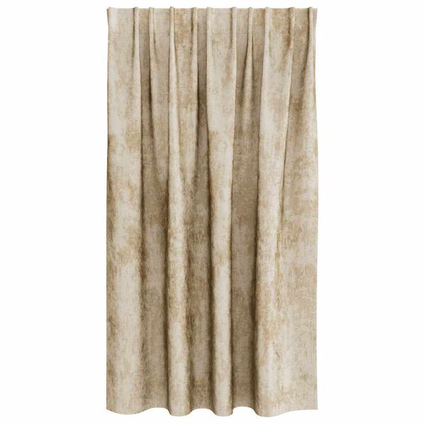 vidaXL Cortinas de Terciopelo 2 pcs Crema 140 x 140 cm Terciopelo