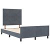 vidaXL Cama tipo Box Spring Gris oscuro 120 x 190 cm Terciopelo