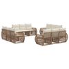 vidaXL Conjunto de sof&aacute;s de jard&iacute;n 12 uds. Beige y blanco crema