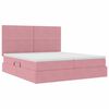 vidaXL Cama con almacenamiento Rosa 180 x 200 cm Terciopelo