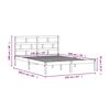 vidaXL Estructura de cama de madera maciza negro 150x200 cm